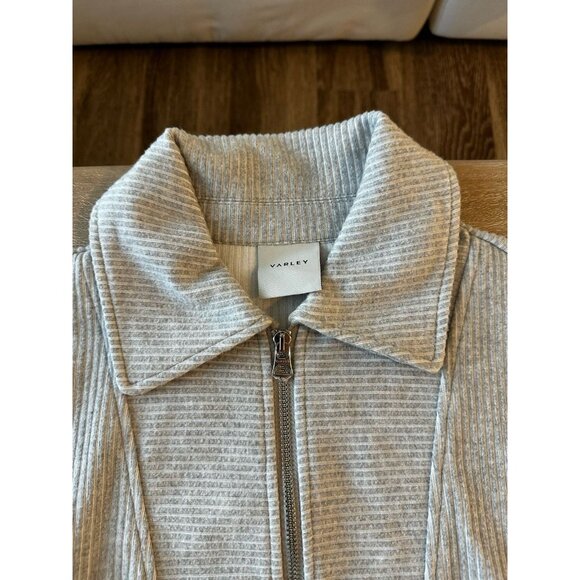 Varley Ribbed Blair Half Zip Pullover Sweatshirt in Gray Size Small - Picture 3 of 8